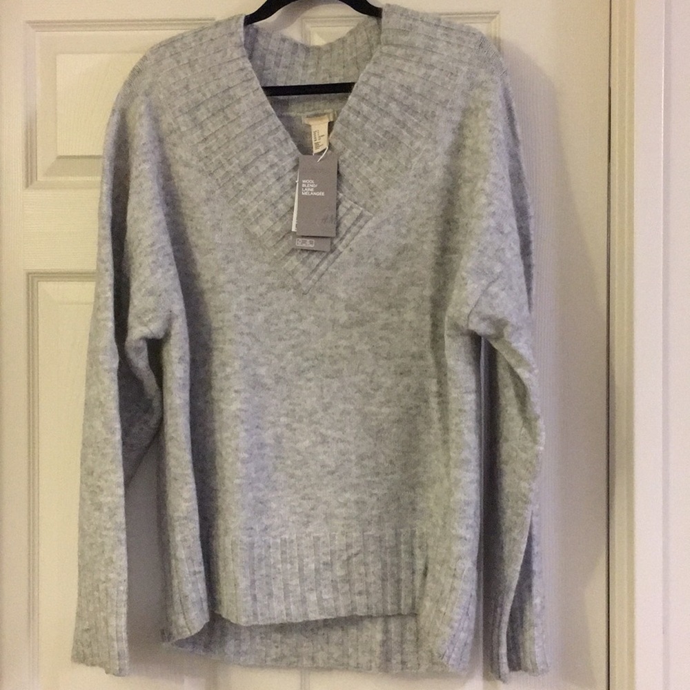 H&M Wool Blend Oversized Grey Sweater